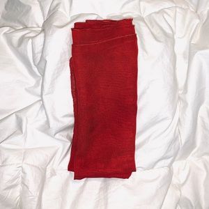 Crimson silk scarf